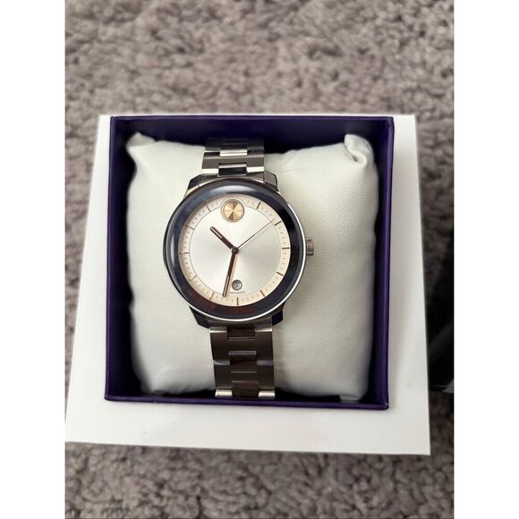 NEW IN BOX Movado BOLD Women’s Bold Verso Swiss Silver Watch main image 6